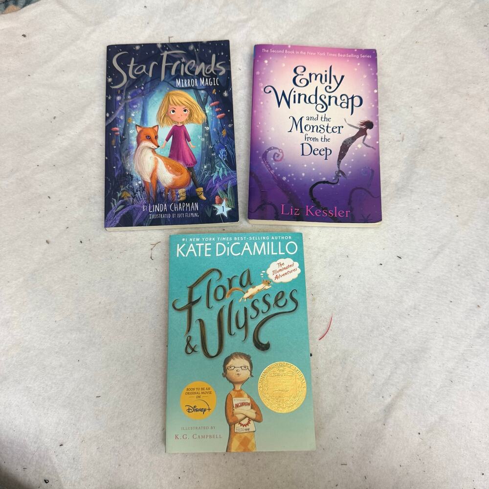 Lot of 3 Middle Grade Chapter Books Girls Fantasy Magical Flora Ulysses